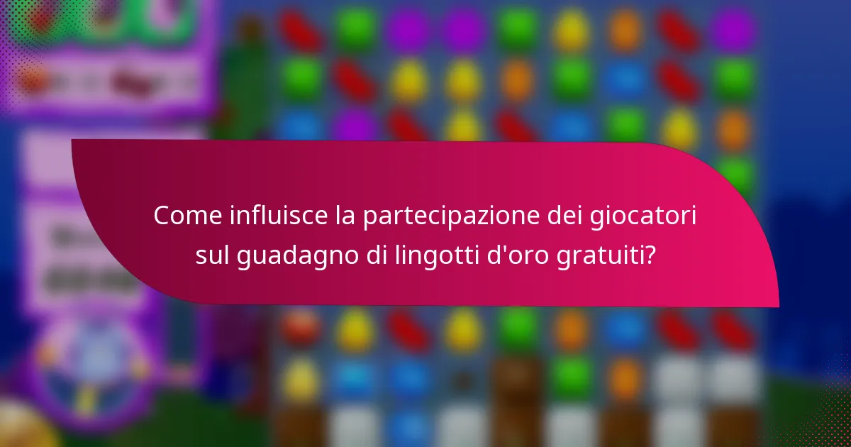 Come influisce la partecipazione dei giocatori sul guadagno di lingotti d'oro gratuiti?