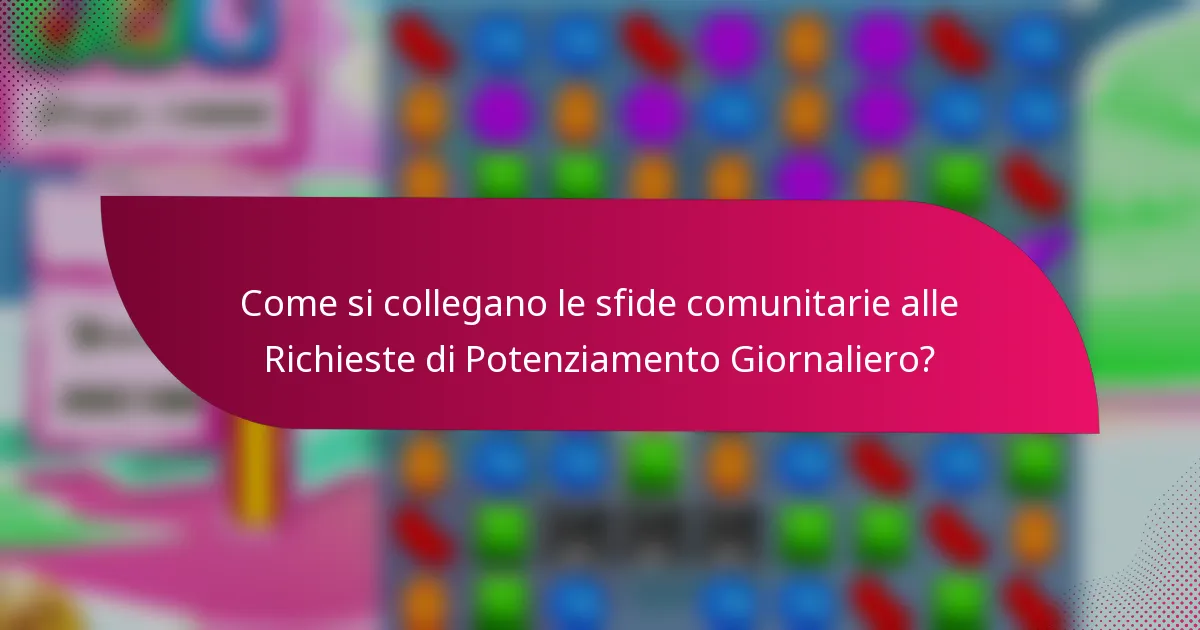 Come si collegano le sfide comunitarie alle Richieste di Potenziamento Giornaliero?