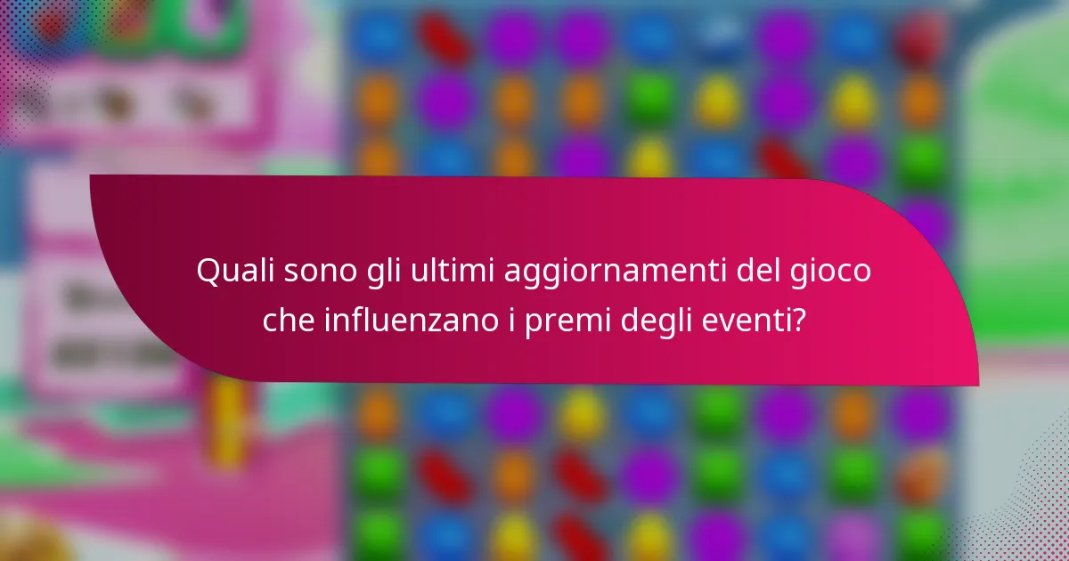 Quali sono gli ultimi aggiornamenti del gioco che influenzano i premi degli eventi?